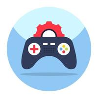 Picture of a game controller with a red gear pearing out overtop.